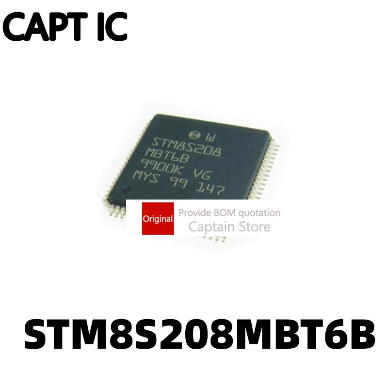 5PCS STM8S208MBT6B LQFP80