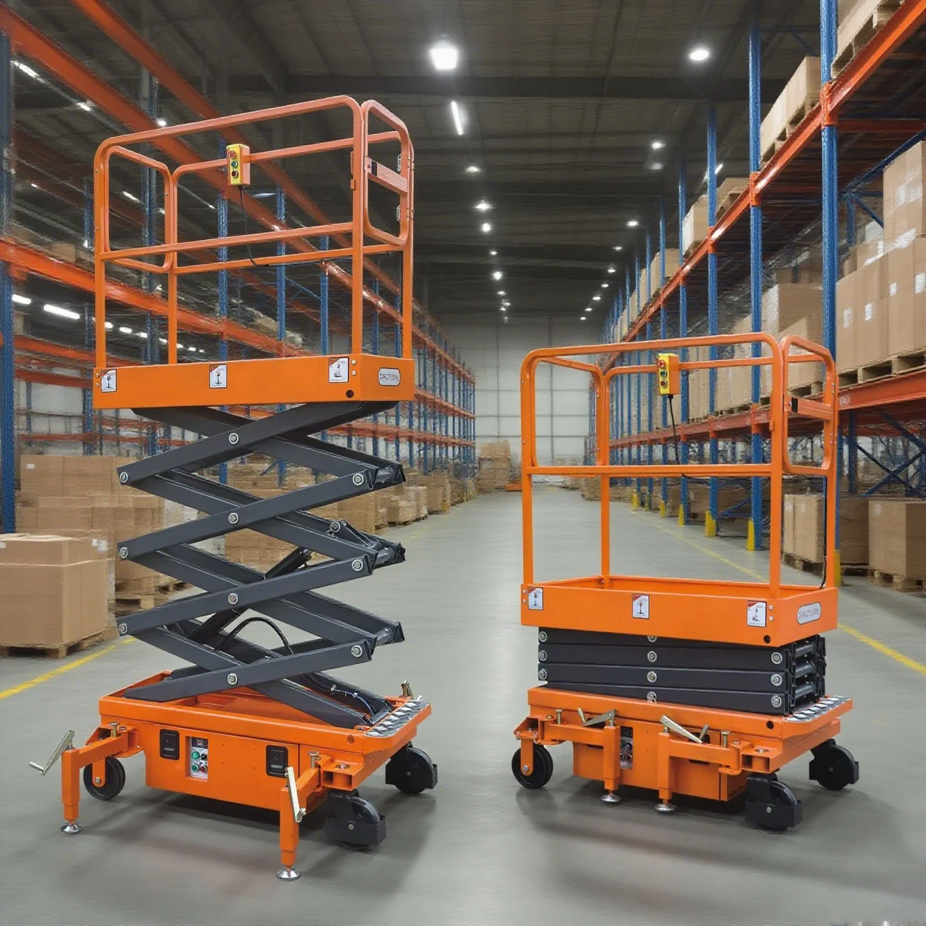 

Small Hydraulic Scissor Lift 3m 4m 5m Mini 300kg Capacity Aerial Work Platform Portable Lift Table 1170x600mm Work Platform