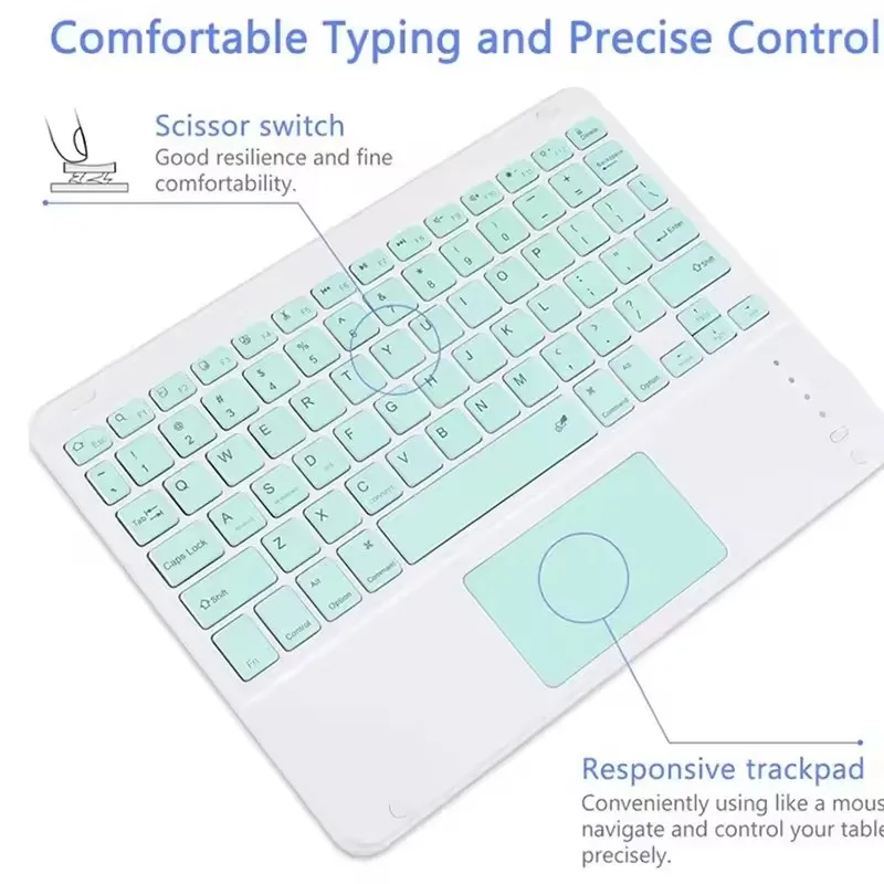 لوحة مفاتيح عالمية تعمل باللمس لشاومي Redmi Pad 2 SE 11 Pro 12.1 بوصة Mi Pad 7 Pro 6 لوحة مفاتيح بلوتوث للكمبيوتر اللوحي لـ Xiaomi Pad 7 5