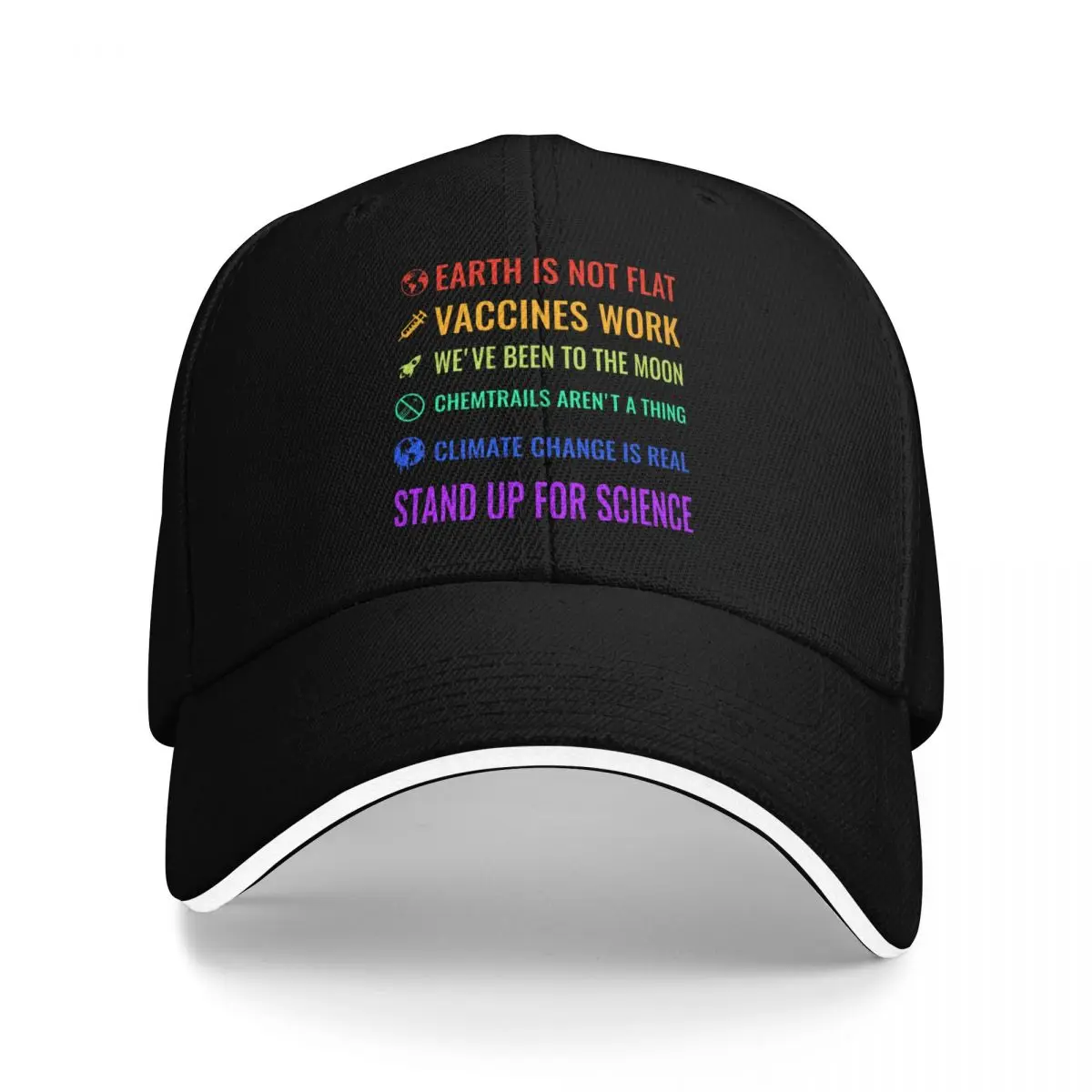 Baseball Caps Earth Moon Chemtrails Climate Change Stand Up For Science Graphic Unisex Sport Summer Caps
