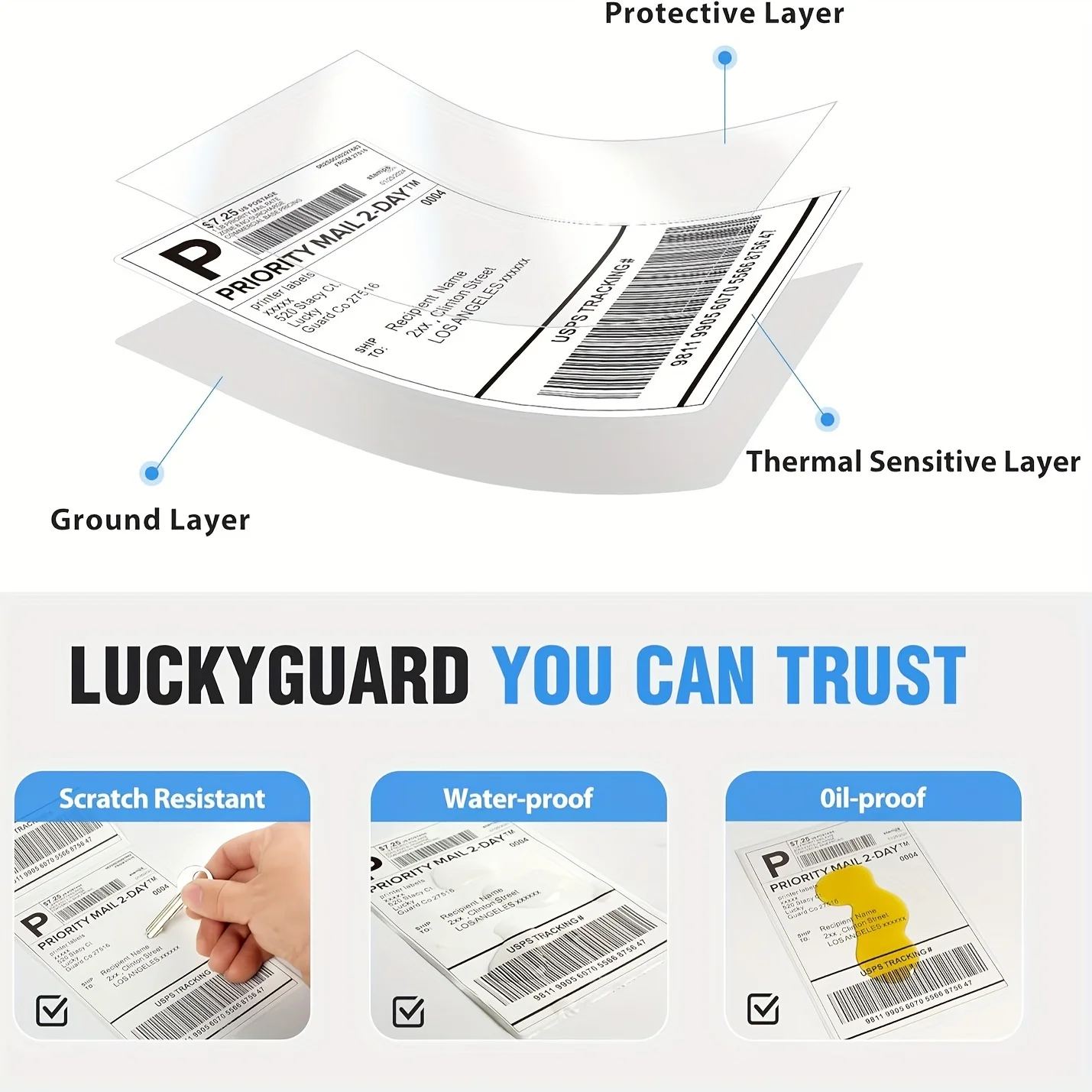 500/350 ورقة 4 "x 6" 4 ''x 4'' ورق لصيقة علامة حرارية 100x150 مللي متر ملصقات بمادة لاصقة لملصقات الشحن الحراري تسمية الباركود السريع