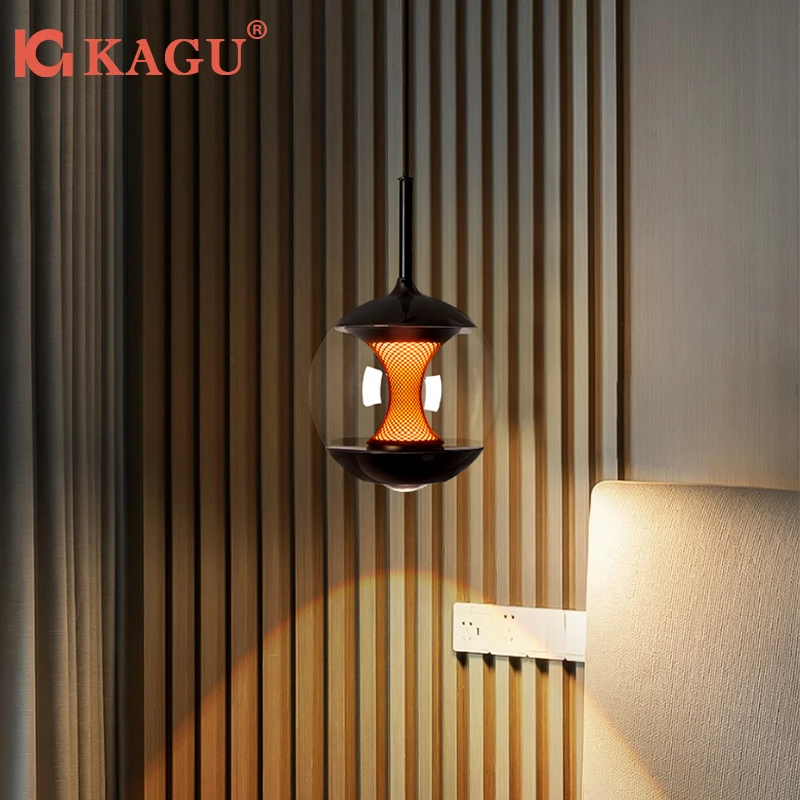 

Italian Glass Pendant Light Modern Dining Room Table Luxury Glass Lamp Entryway Balcony Round Table Bedroom Bedside Chandelier