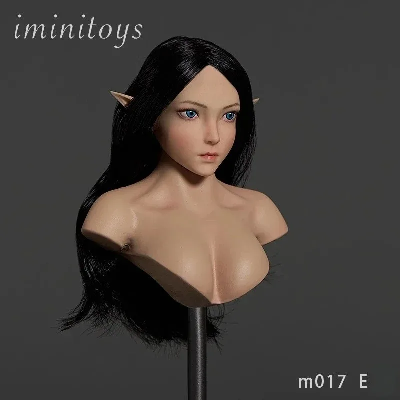 Iminitoys M017 1/6 أنثى الجندي الجنية البكر رئيس نحت جميل قزم فتاة رئيس لعبت نموذج ل 12 "الشكل شاحب دمية الجسم
