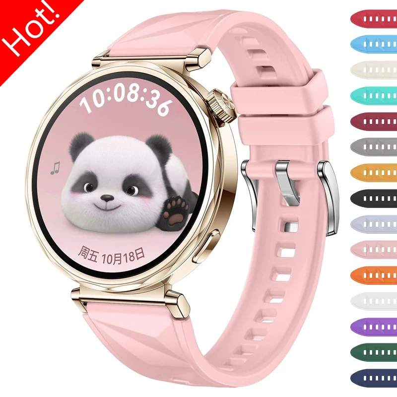 Bracelet en Silicone de 18mm pour Huawei Watch GT5 41mm GT5 Pro 42mm Bracelet de remplacement pour Huawei GT4 41mm Bracelet pour femme