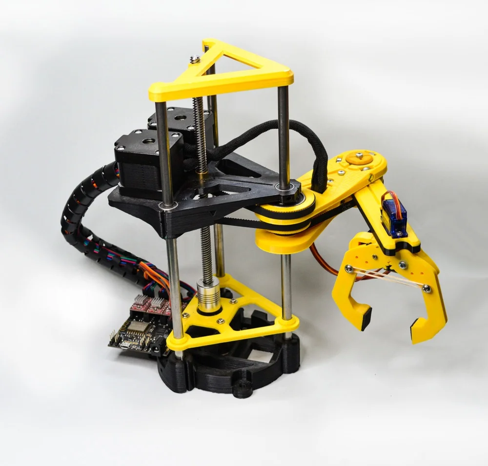 Brazo de Robot Scara multieje, manipulador de impresión 3D para Robot Arduino, Kit de bricolaje con Motor paso a paso, garra, Robot programable Pyhton