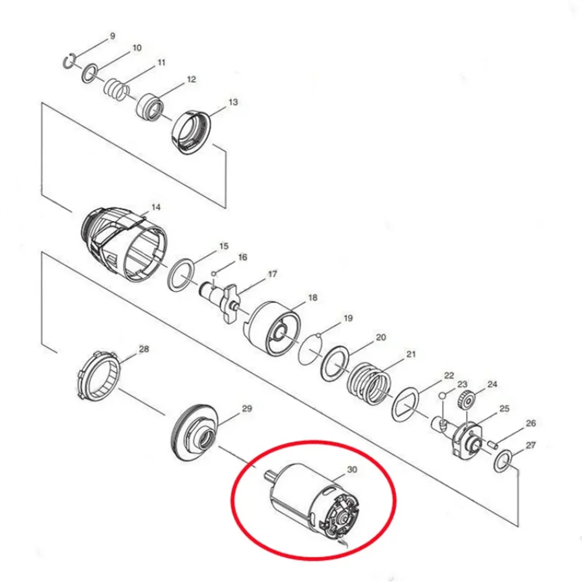 AA25 629163-9 Motor DC 12V Rotor for TD110D TD110 Drill Driver Screwdriver