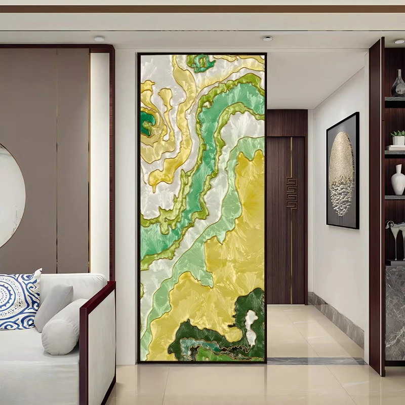 

Living room partition screen, American European and French entrance hall high-end art glass