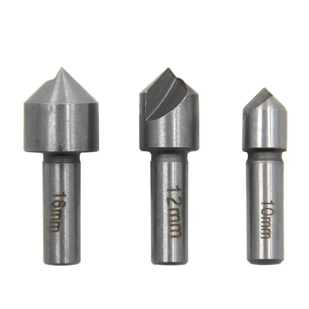 Portable Round Shank Chamfer Drill Bit Chamfering Tool High Quality Woodworking Hole Opener Durable 90 Degree Hole Opener Bit