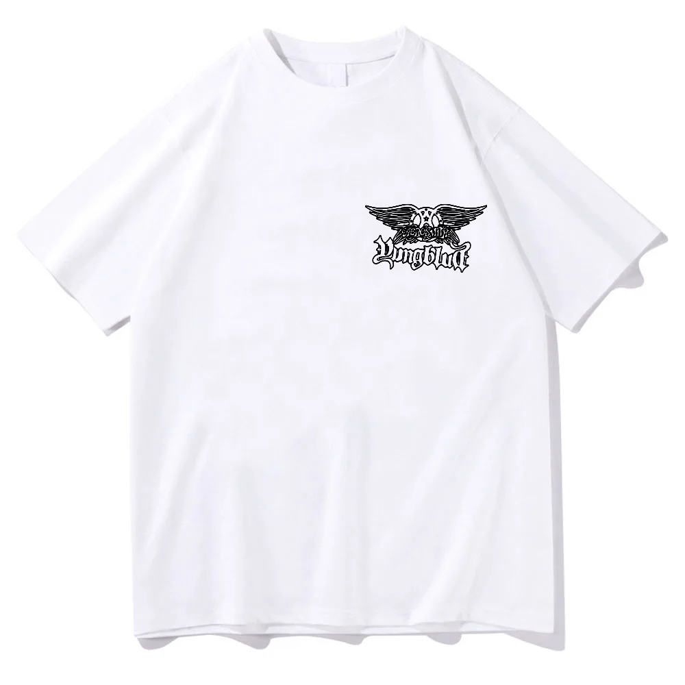 

Aerosmith & YUNGBLUD One More Time T-Shirt Men Women Cotton Alternative Rock Oversized T Shirt Short Sleeve Hip Hop Streetwear
