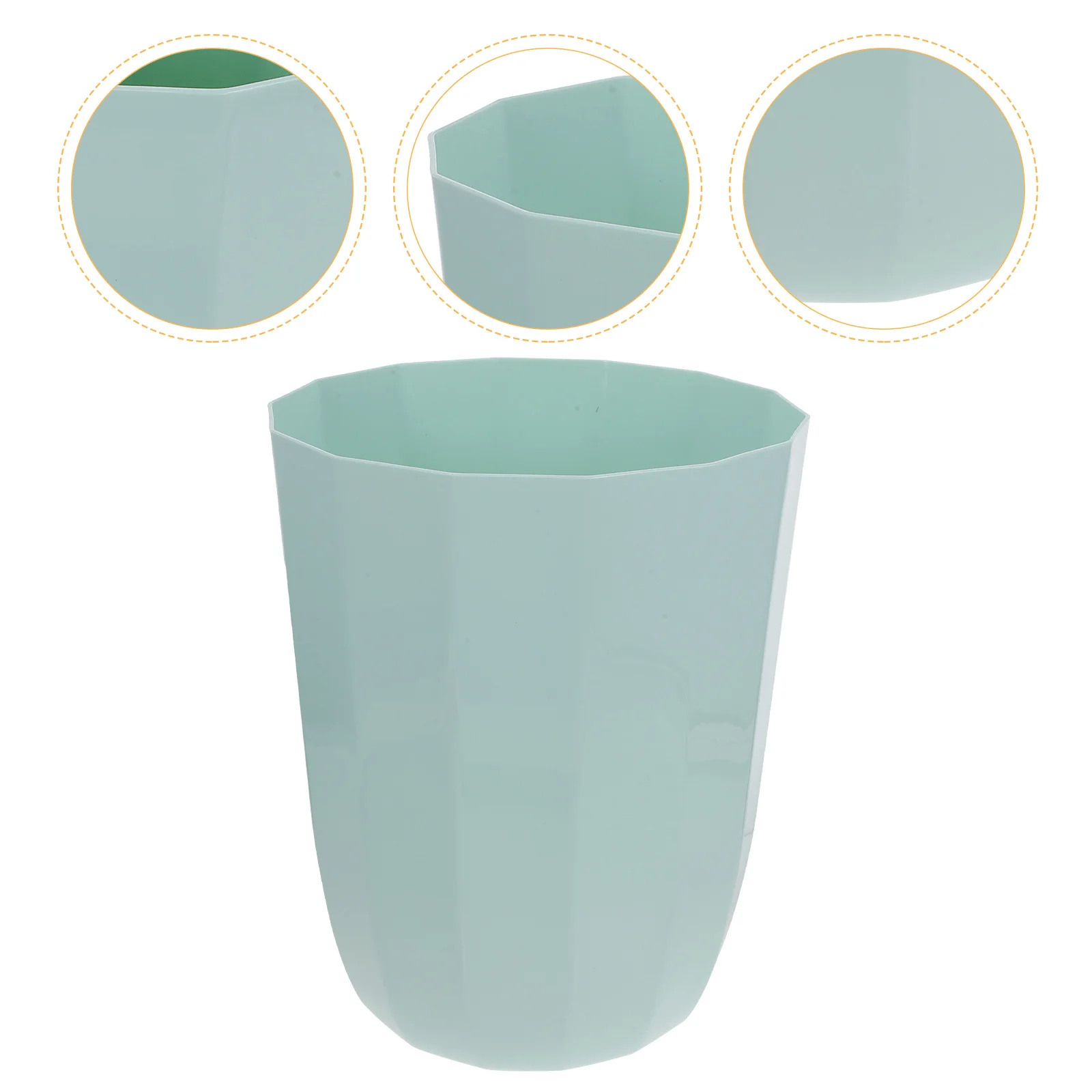 

1pc Household Trash Can Creative Plastic Garbage Bin Smooth Floor Protection Reusable Easy Clean For Home Office Kitchen