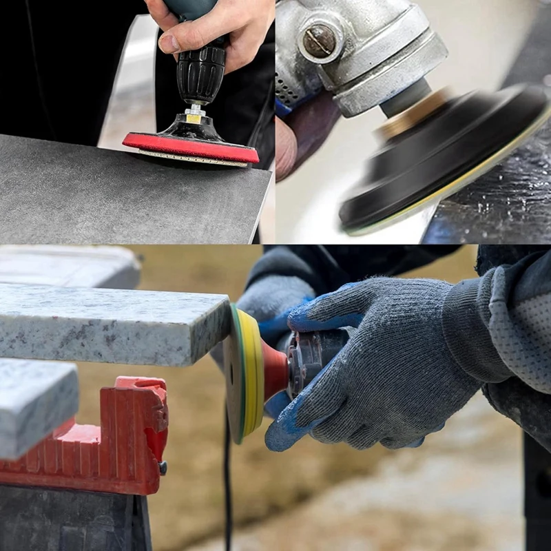 مجموعة وسادات تلميع الماس BAAG-13Pcs، وسادات 50-8000 حصى، مجموعة تلميع رطبة/جافة مع وسادة داعمة لتلميع الصخور لطاحونة الحفر