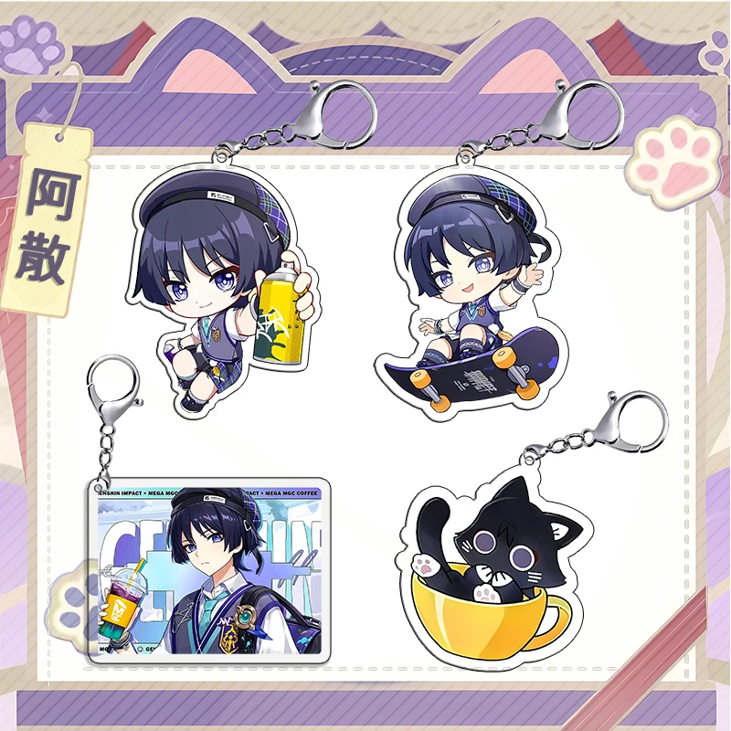 Scaramouche Figures Acrylic Stand Fashion Anime Action Figure Accessories Collection Kids Figure Toys Gift Yuan Shen friend gift