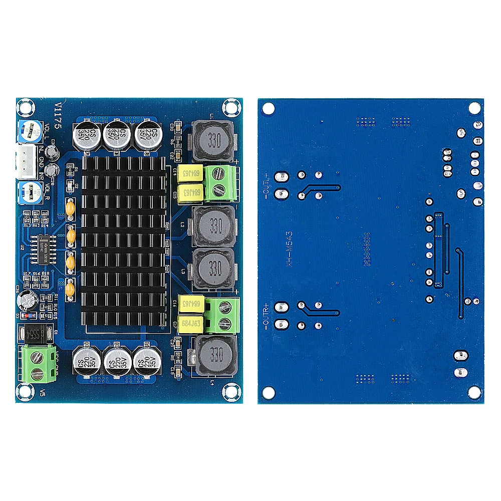XH-M543 TL074C Preamp Digital Audio Amplifier Board 2*120W Dual Channel Power Amplifier Module for Speaker DIY Replace TPA3116