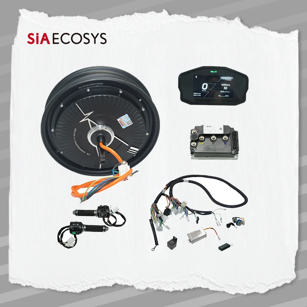 

800W 10x2.15 inch Hub Motor Kits QS212 V1.1 72V with Fardriver Controller ND72260 mini12 and SCJV4-01 Display Z6 Throttle