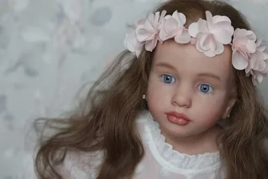 DLS Kit DIY Personnalisé Édition Limitée Bébé Reborn Aloenka 42 pouces avec Cheveux Implantés à la Main et Kit de Peinture