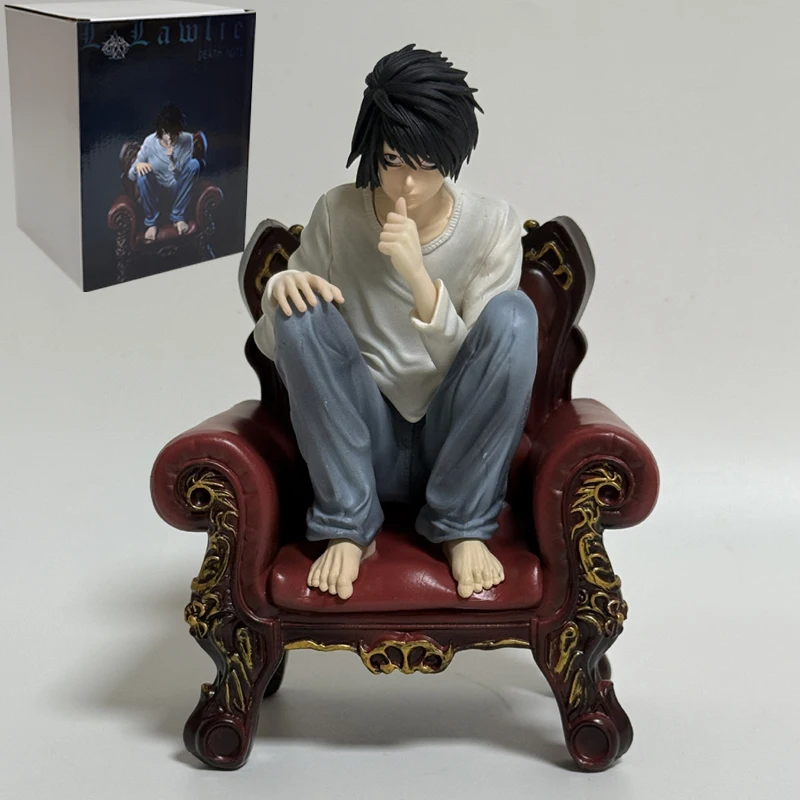 15 cm Note de mort L Figurine d'anime café Watari & L Figurine d'action lumière Yagami Figurine GK Statue modèle à collectionner poupée jouet cadeaux