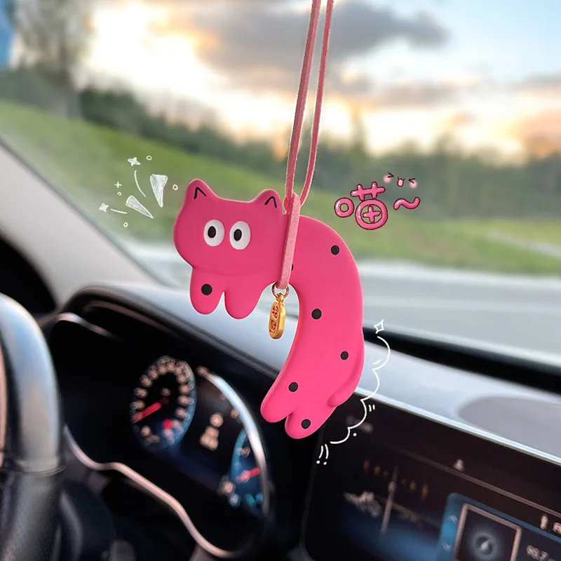 

Cute Cat Car Rearview Mirror Pendant Creative Car Decoration Female Interior Decoration Interior Decor Accessories Ornaments