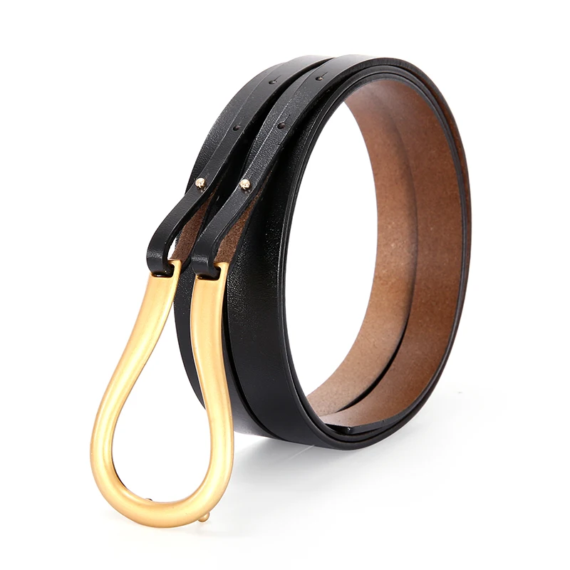 

Luxury Designer Belt For Women Genuine Leather Unique Belt Buckle High Quality Light Jeans Belt Female Waistband Fashion Strap