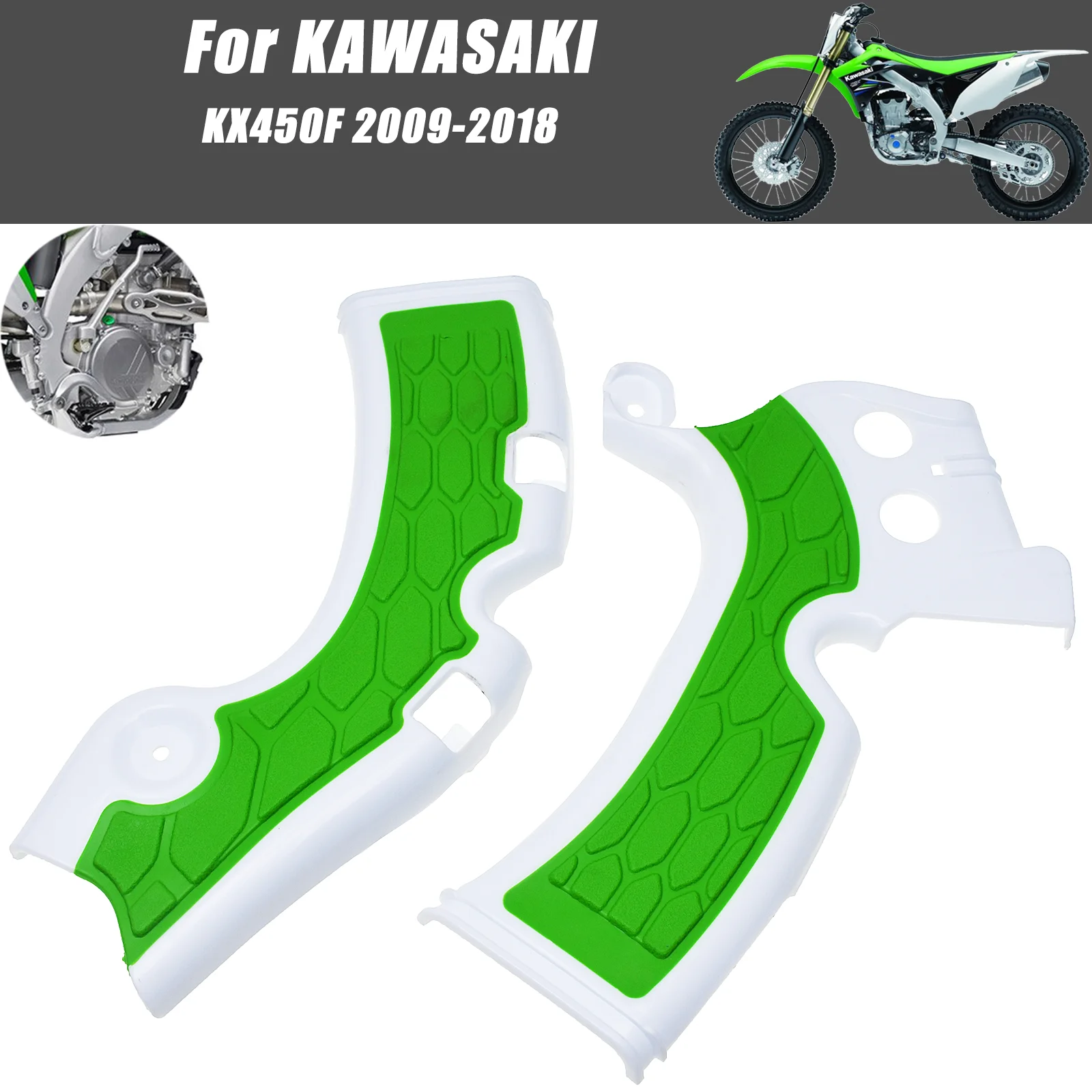 Anti-Scratch wear-resistant Plastic Frame Guard Fit Kawasaki KX 250 Two & Four 450 Stroke 2009-2018 Enduro series Mod Parts