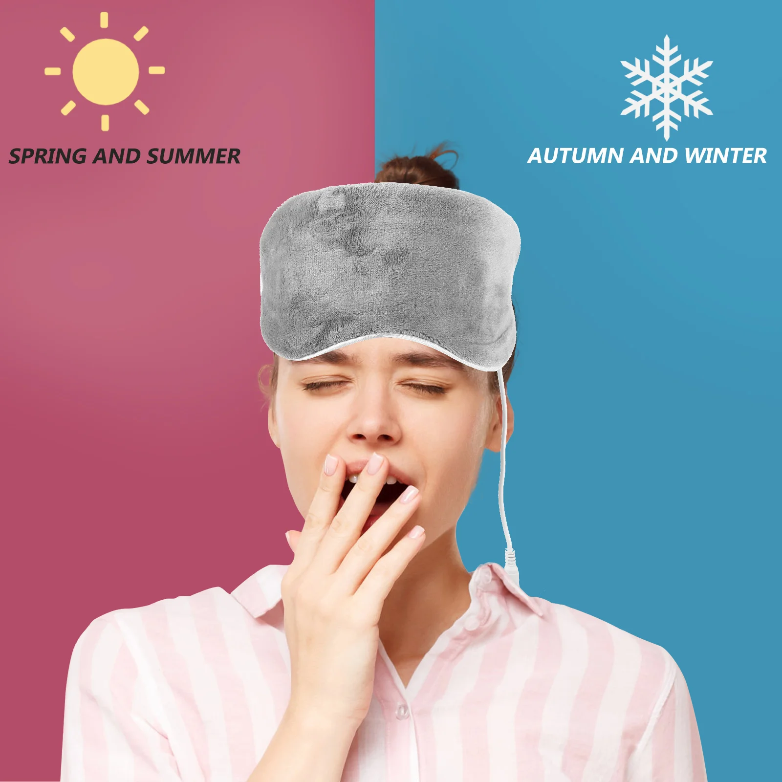 1 مجموعة USB قابل للتعديل ساخنة قناع عين البخار الدافئ النوم العين ضغط الغمامة للعيون الجافة رطبة الحرارة قناع الحرارة للعيون الجافة