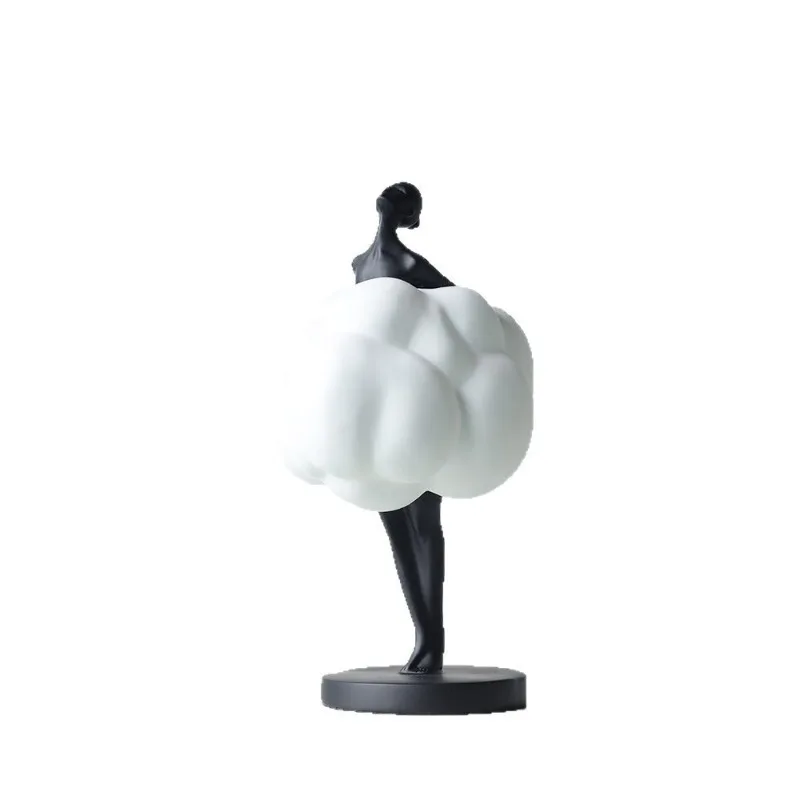 Modern minimalist creative white clouds, figure porch ornament