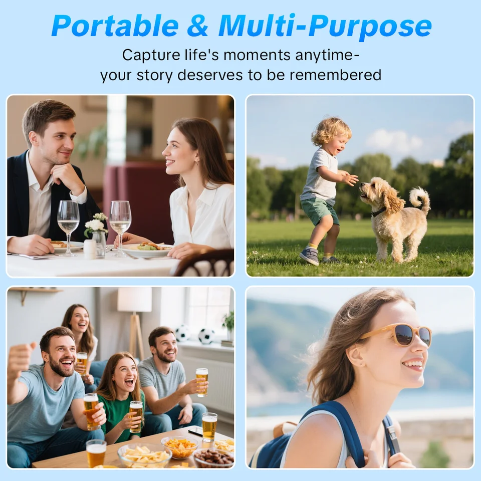 Portable Handheld Digital Camera, 1 Megapixel Resolution, 16x Digital Zoom, 2.5K Video Recording, 180° Rotating Lens, With Flash, Supports Night Shooting, Autofocus, Landscape/Portrait Modes, Supports 32GB Memory Cards, 2000mAh Battery, image 7