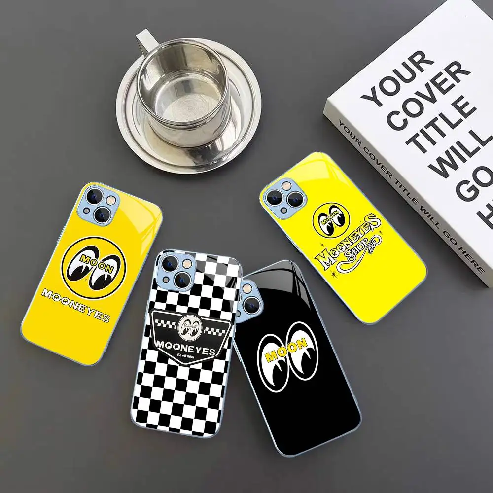 

Classic Vintage M-M-MooneyeS Logo Tempered Glass For Iphone 14 13 12 11 Pro Mini XS MAX 14Plus X XS XR Cover