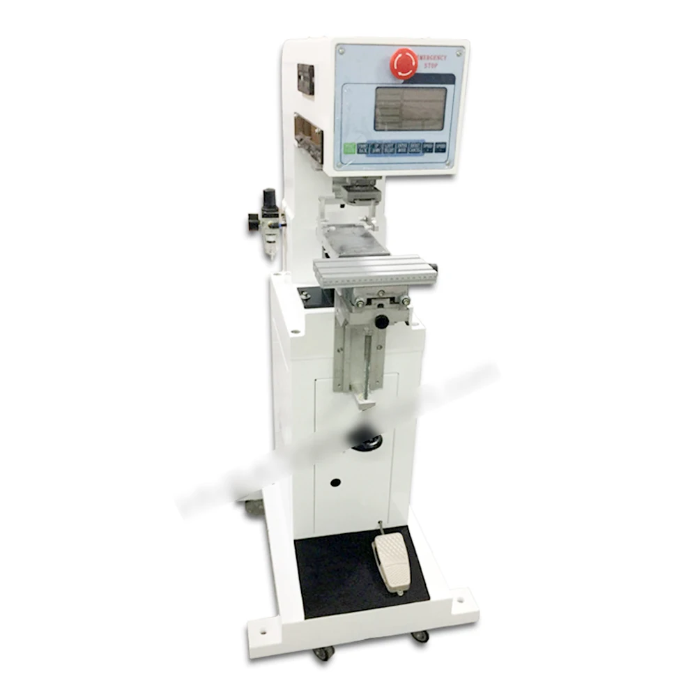 Única máquina de impressão automática da almofada da pena do ponto da bola da cor, uma impressora da almofada da cor