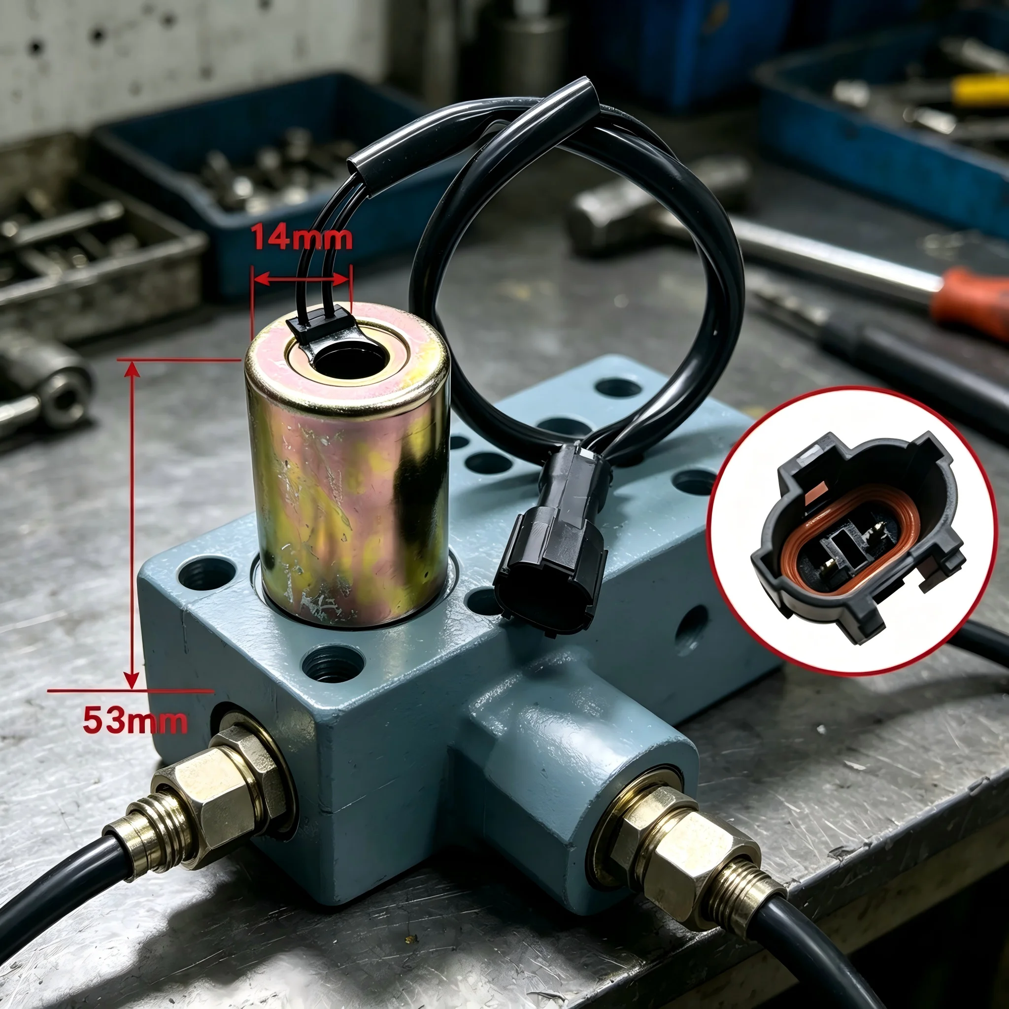 24V For Pilot Lock Solenoid Coil For SH120 SH200 SH240 SH350 For Excavator High-Speed Solenoid Response Robust 24V Input