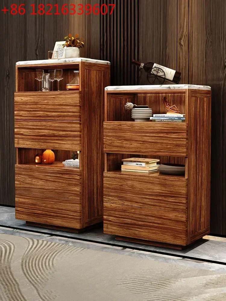 Solid Wood Storage New Chinese Style Living Room Storage Drawer