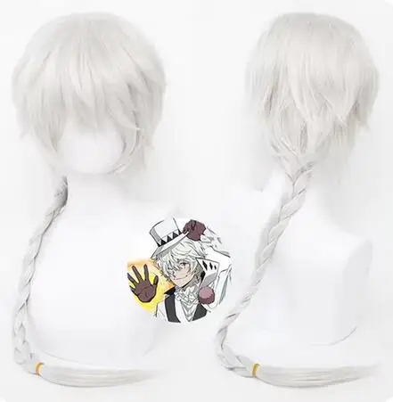 Anime Bungo Stray Dogs Season 4 Nikolai Gogol Cosplay Wig Bungo Stray Dogs Cosplay Gogol White Long Wigs