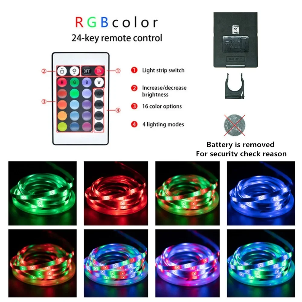 LED Strip Lights RGB TV Backlight 5050 Color Lighting for Room Remote Control Neon Light Christmas Decoration 5m 10m