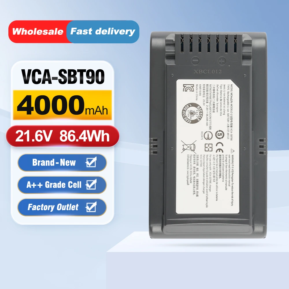 

ETESBAY Replacement Battery for Samsung Jet 60 65 70 75 90 VS9000 Series Cordless Stick Vacuum Cleaner, Replacement for VCA-SBT