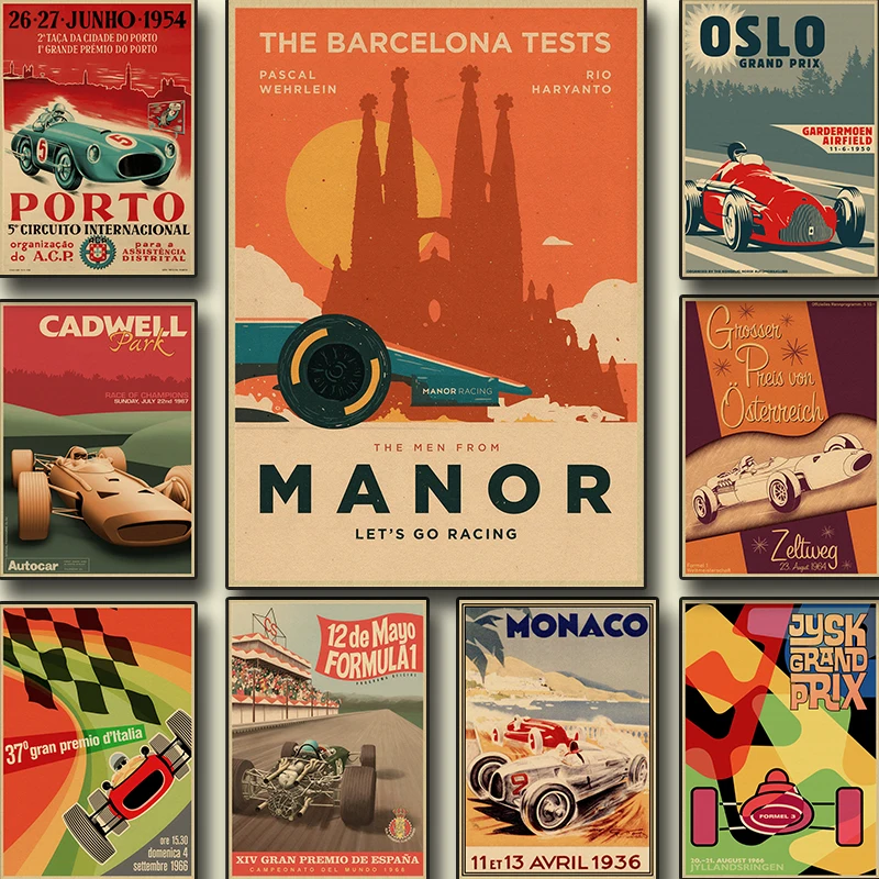 

Buy Three To Send One Monaco Grand Prix Vintage 2006 64th Racing Poster Vintage Kraft Poster Room Home Decoration Painting