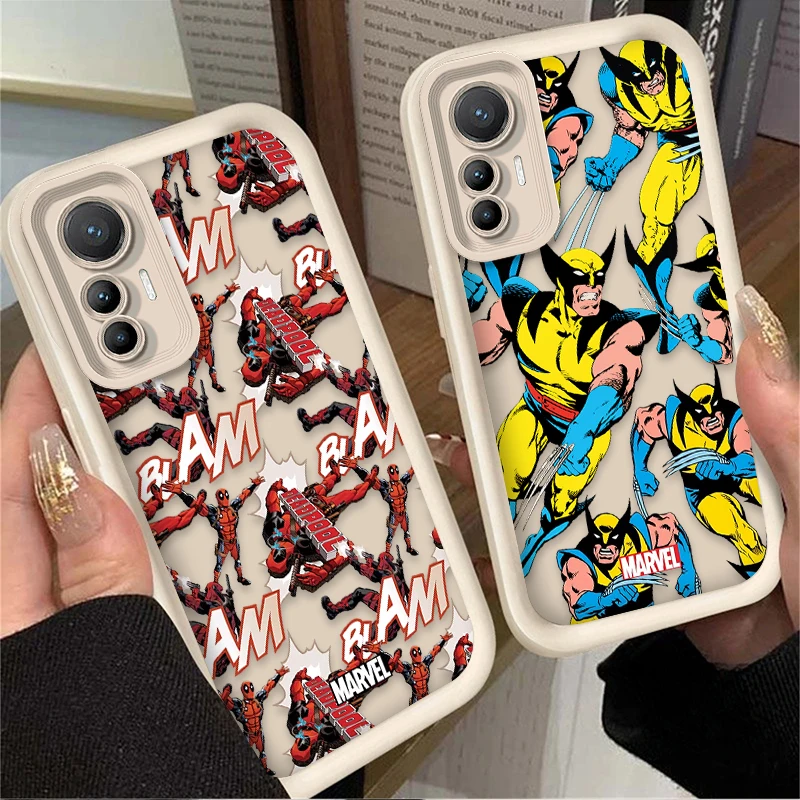 Marvel Deadpool Wolverine Case for Xiaomi POCO M5S C65 M6 Pro 4G X6 X5 X4 GT X3 NFC F3 F4 F5 F6 13T 12T 11T 13 12 11 Lite 5G NE