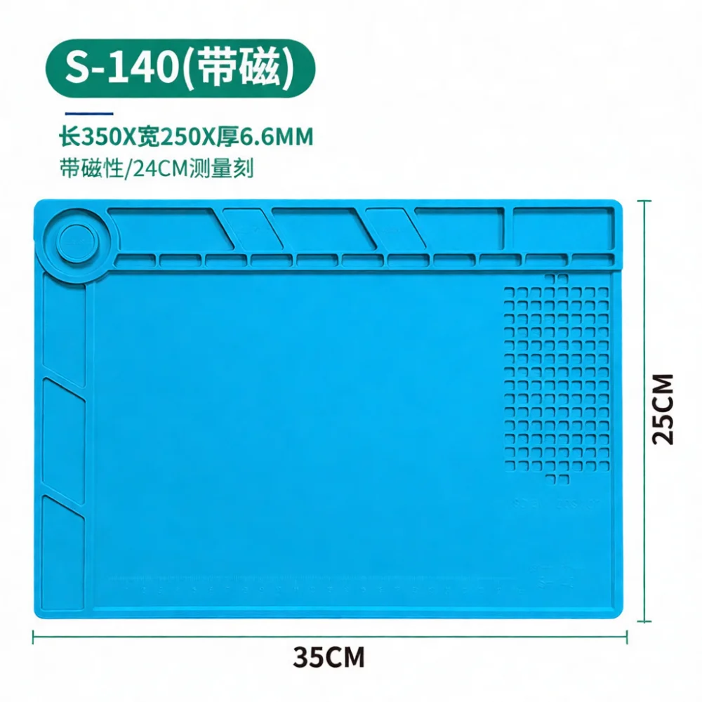 Silicone Repair Mat Heat Resistant Soldering Station Pad Workbench Insulation Surface For Electronics Component Assembly
