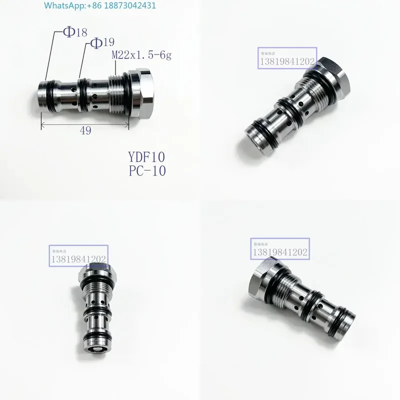 Hydraulic control one-way valve inserted into the thread of quick-change oil cylinder