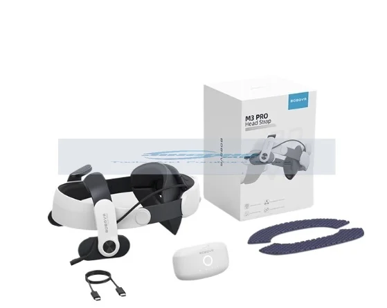 The M3 Pro works with the Meta Quest 3 VR headset battery pack headband