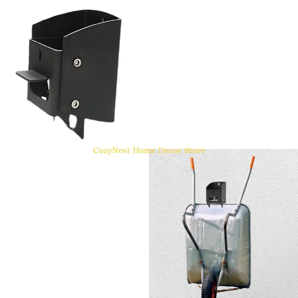 92MF Reinforced Carbon Steel Hand Cart Bracket For Heavy Load Hand Truck Support Wall Hanger for Wheelbarrow Safe Storage