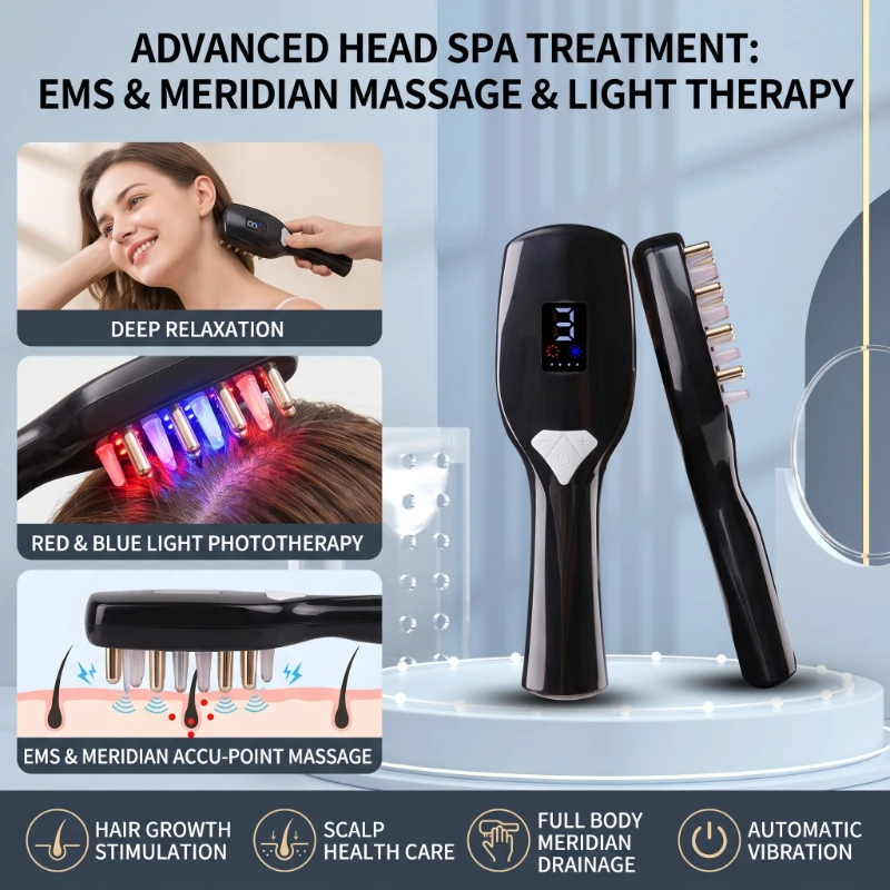 House Hair Care - Pettine Elettrico per Massaggio del Cuoio