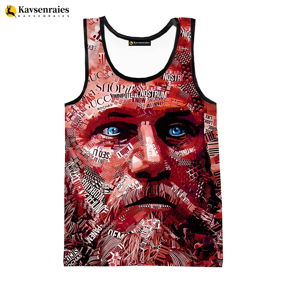 

2023 New Fashion Vintage Warrior Head 3D Printed Tank Tops Men Women Hip Hop Harajuku Streetwear Overszied T-shirt Cool Vest