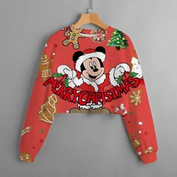 Cartoon Mickey Mouse Print Hoodies Kids Clothes Sweatshirt Girls Children Merry Christmas Long Sleeve Sweatshirt Clothing Pullov