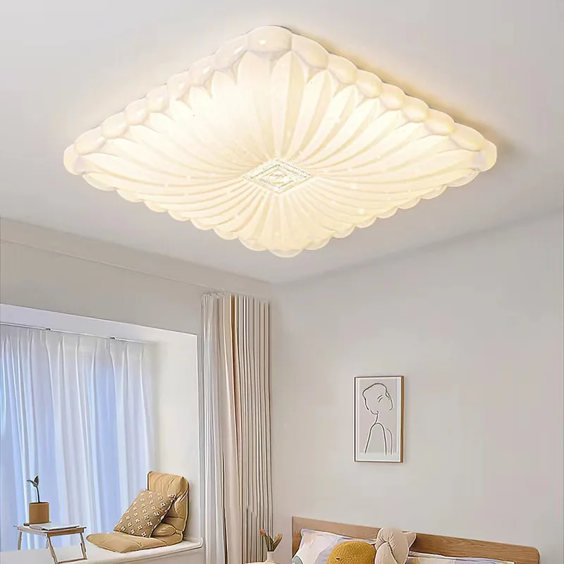 Cream style bedroom lamp sunflower ceiling light modern led lights living room decor lighting fixtures bedroom ceiling lights