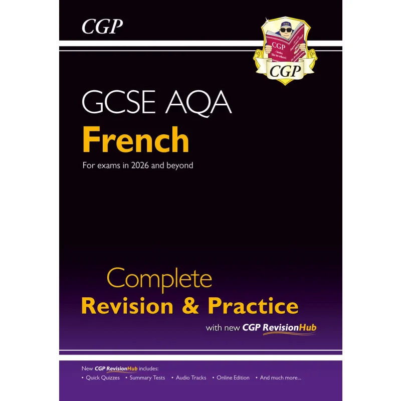 ممارسة مراجعة كاملة جديدة GCSE French AQA مع محور مراجعة CGP للامتحانات من 2026 CGP 9781837741250