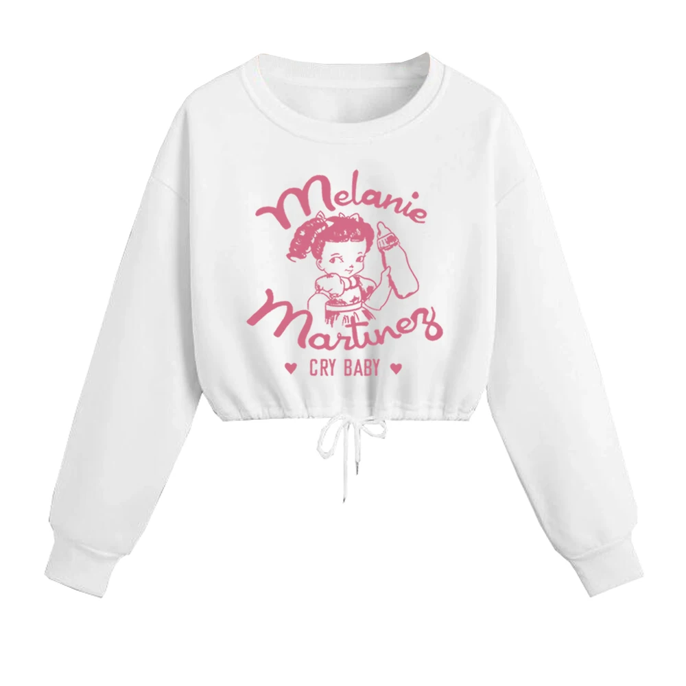 Woman Crop Tops Melanie Martinez Cry Baby Sweatshirt Fashion Girls Casual Loose Female Hoodie