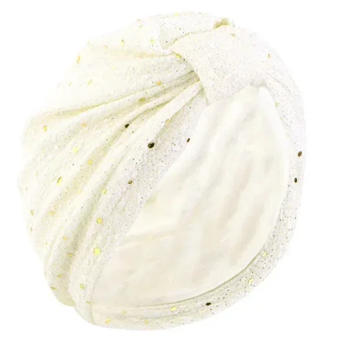 Imagen 2 del producto Turbante anudado con lentejuelas para Mujer, sombrero indio, Hijab musulmán, gorro para la pérdida de cabello, pañuelo para la cabeza, gorro para quimio, pañuelos, Turbante para Mujer