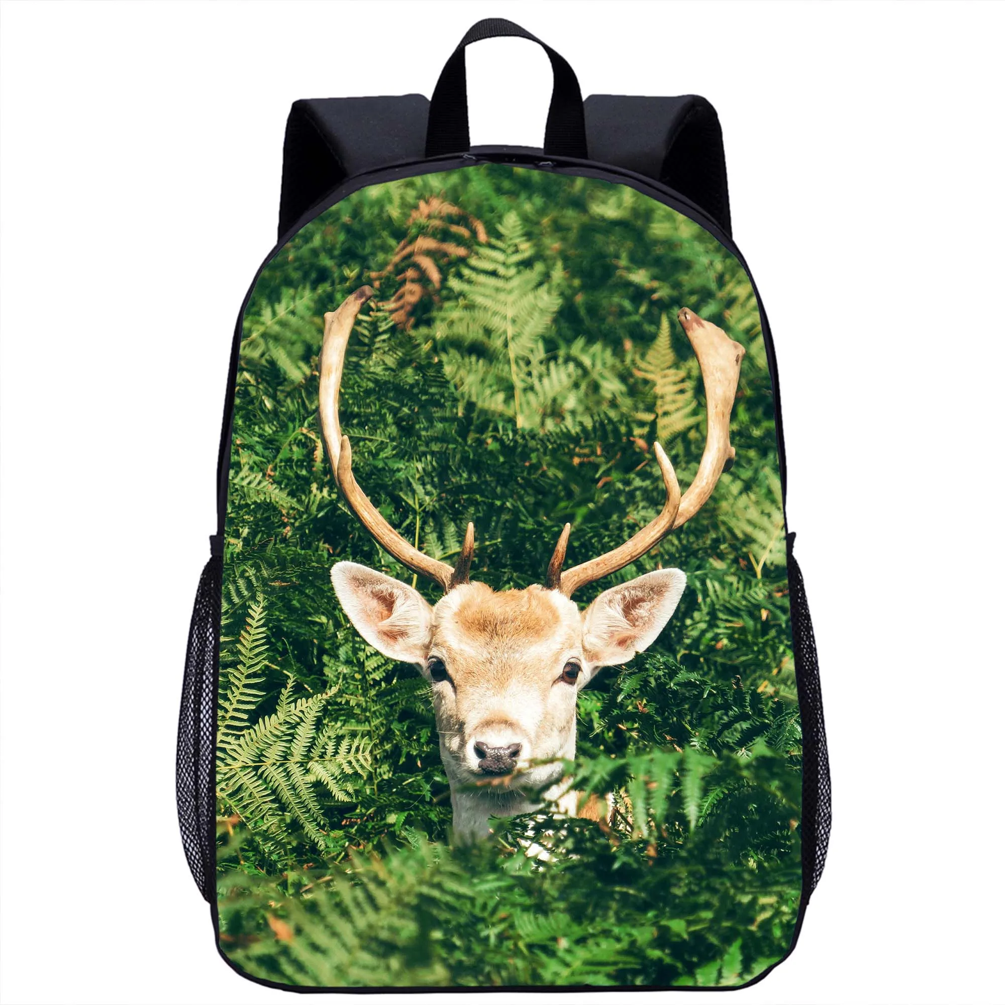 

Wild Animal Deer Print Backpack Girls Boys School Bag Teenager Daily Casual Backpacks Laptop Bag Woman Men Travel Rucksack