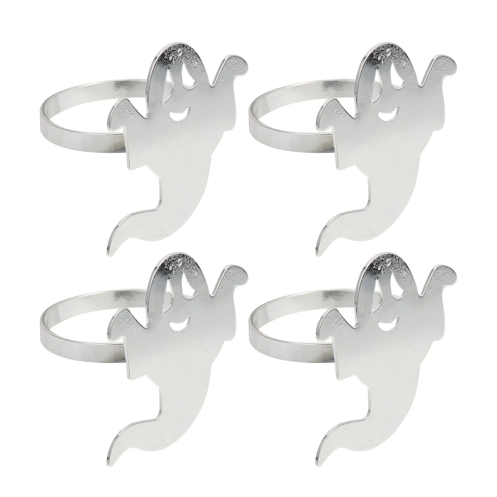 

Ghost Napkin Holder Ring Combination Black Serviette Rings Shaped Alloy Halloween Decoration