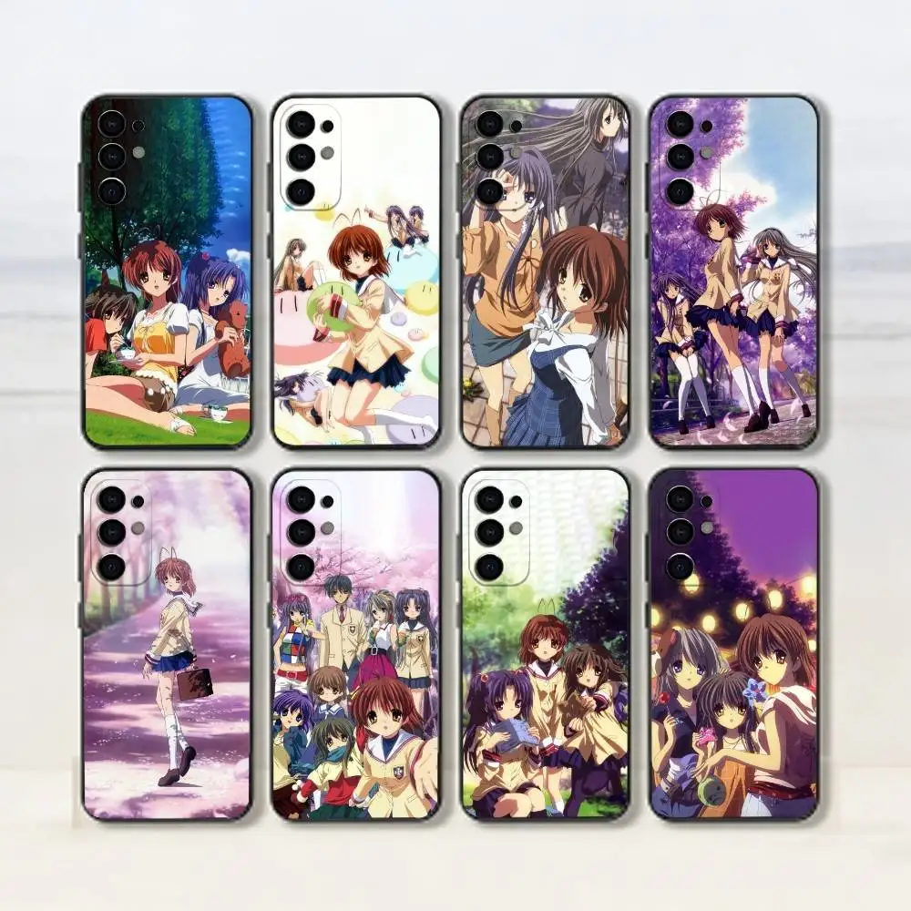 Furukawa Nagisa-Sakagami Tomoyo-CLANNAD   Phone Case For Samsung S25,S24,S21,S22,S23,S30,Ultra,S20,Plus,Fe,Lite,Note,10,Black Co