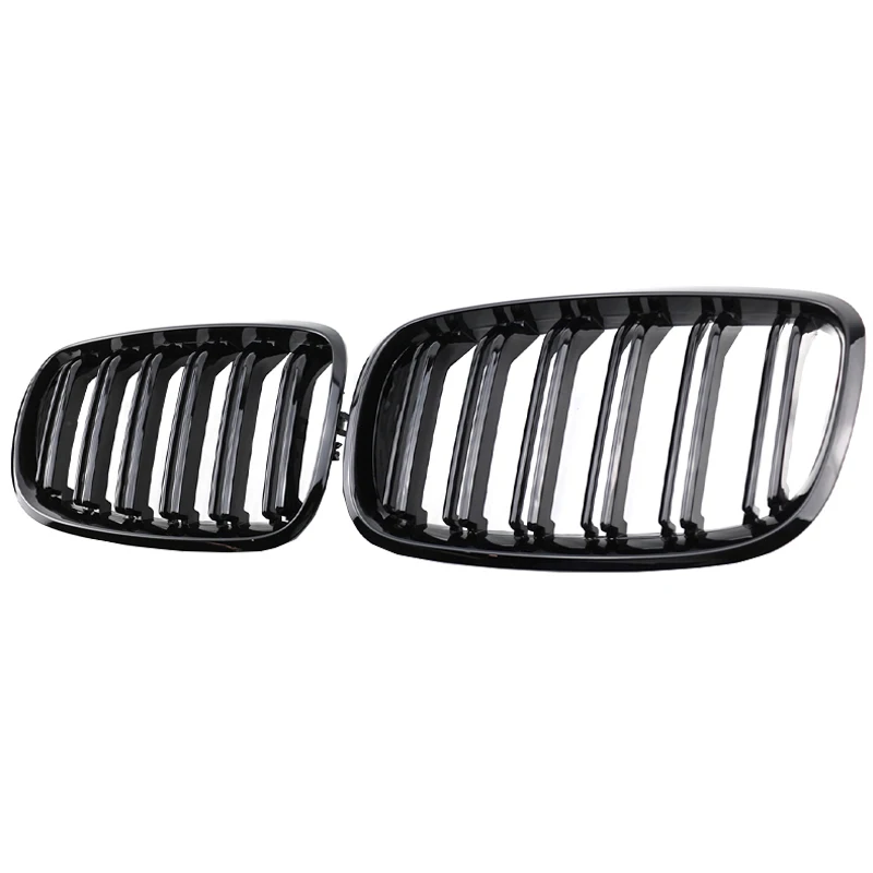 Car Style Gloss Black Front Kidney Double Slat Grill Grille for BMW X5 E70 2007-2013 X6 E71 E72 2008-2014 Auto Accessories